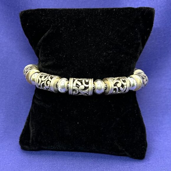 Brighton Retired Silver-Plated Deco Lace Bracelet - Picture 10 of 11